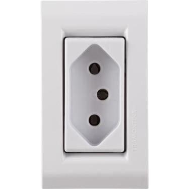 Imagem de Conjunto Para Movel 1 Tomada 2p T 10 A Tramontina Liz Branca