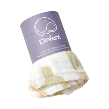 Imagem de Swaddle de Musselina de Algodão e Bambu 120x110cm - Envoltório Macio e