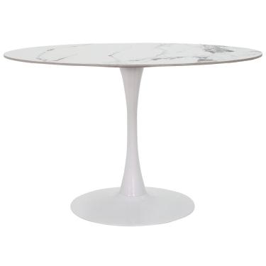 Imagem de Mesa Saarinen Tulipa Jantar Oval 120x80cm Tampo Marmorizado