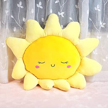 Imagem de NatureMan Almofada De Chão Em Formato Sol, Fofa Para Assento, Cadeira, Carro, Travesseiro Pescoço, Brinquedo Pelúcia Fofo, Decoração Casa, Presentes Meninas E Mulheres (35 Cm / 13,8")