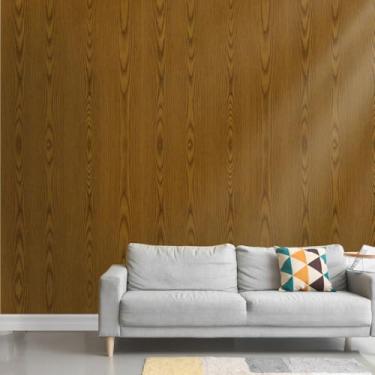 Imagem de Papel de Parede PREMIUM 5 metros = 1 Rolo de 5m X 45cm Madeira Rústica Escura Autoadesivo Sala, Quarto, Móveis