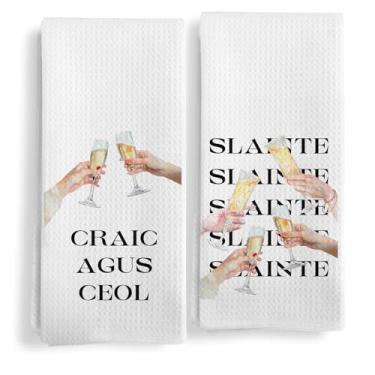 Imagem de Qeheb Conjunto de 2 toalhas de cozinha de bar, presentes de barman para mulheres, presentes para amantes de álcool, toalhas de chá decorativas para cozinha, casa, bar, carrinho, barman, 40 x 61 cm