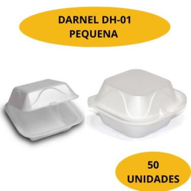 Imagem de 50 Unidades Hamburgueira Embalagem de Isopor Para Hamburguer Sanduíche