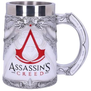 Imagem de Nemesis Now Tanque de produtos de videogame, caneca de cerveja de resina pintada à mão, inserção removível de aço inoxidável, presentes para jogadores, 15,5 cm - Assassin's Creed The Creed