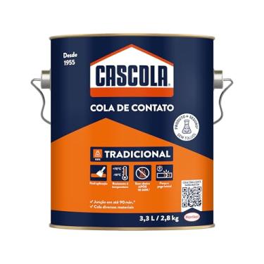 Imagem de Cascola Tradicional sem Toluol, Cola de Contato de Alta Resistência, Adesivo de Contato de Secagem Rápida, Cola Permanente Multiuso, 1x2,8kg