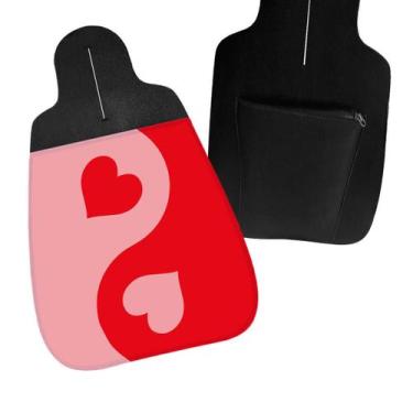 Imagem de Lixeira de Carro Anti Furto Coração Vermelho e Rosa - PoloCat Acessóri