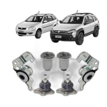 Imagem de Jogo Bucha Pivô Bandeja Dianteira Palio Weekend 2008 2009 10 - Qualyki