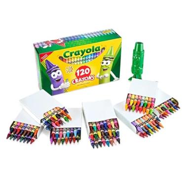 Imagem de Giz de cera Crayola, 120 unidades, materiais de coloração, presente para crianças