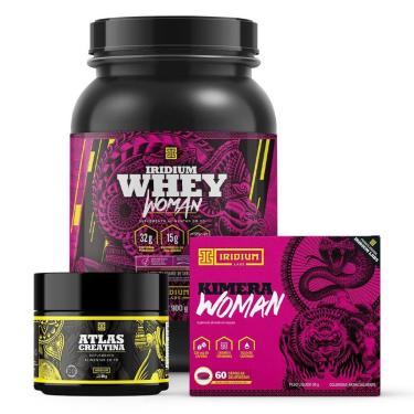 Imagem de Kit Whey Protein Woman + Kimera Woman + Atlas Creatina 90g - Iridium Labs-Unissex