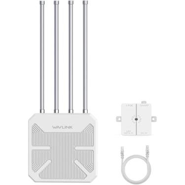 Imagem de WAVLINK Ponto de acesso Wi-Fi 6 externo sem fio, AX1800 WiFi externo 6 extensor de longo alcance, suporta PoE ativo, antenas 4x8dBi, solução WiFi externa, IP67, até 128 dispositivos para fazenda,