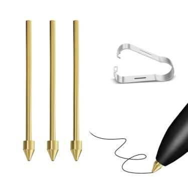Imagem de Pontas de substituição de cobre não desgastadas compatíveis com Samsung Galaxy Tab S10/S9/S8/S7/S6, Note 20/S21/S22/S23/S24/S25 Ultra S Pen, 3 peças