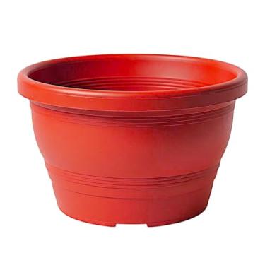 Imagem de Vaso Plástico Cuia Modelo Veneza 1,2 Litros Colorido Para Jardim Vertical, Decoração Rosa do Deserto, Samambaia (Vermelho, 25 Unidades)