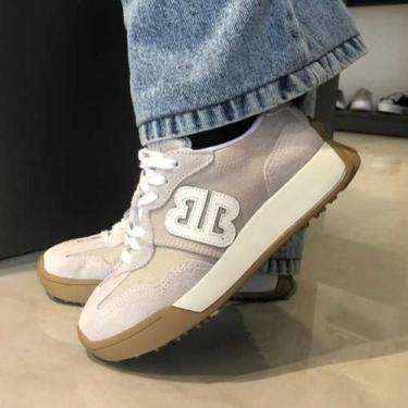 Imagem de Tênis Bottero Em Couro Camurça e Lona Solado Emborachada, 38, Bege