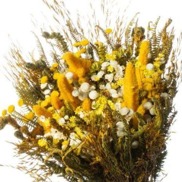 Imagem de Buque de Flores Seca Rabo de Coelho Gato Amarelo Decorar - Pense Flore