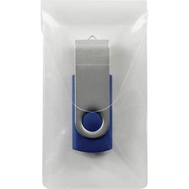 Imagem de Smead Bolso para pen drive USB de poliéster autoadesivo, 5 cm L x 8 cm A, transparente, 6 por pacote (68150)