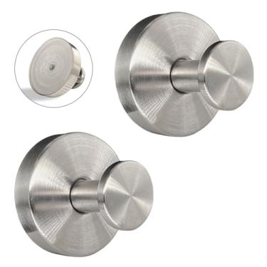 Imagem de Welsa Ganchos de ventosa para chuveiro - aço inoxidável, sucção forte, sem broca, cabide removível - parede de azulejo para banheiro, cozinha, porta de vidro, roupão de pendurar com gancho espelhado