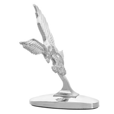 Imagem de GRIRIW Ornamento de capô de águia de metal, durável, automotiva, escultura de pássaro, para decoração de carro, motocicleta, ajuste frontal com logotipo, emblema exclusivo, acessório de veículo estilo