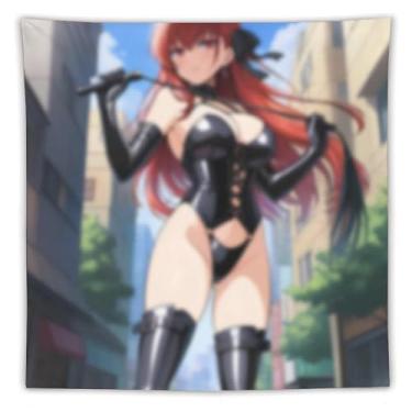 Imagem de LIEGBMEU Tapeçaria de biquíni sexy anime menina 152.4 cm x 152.4 cm interior exterior parede colcha arte decoração de tapeçaria caprichosa, AF442