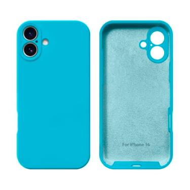 Imagem de Capinha Compativel com iPhone 16 Com Proteção de Camera em Silicone com Interior Aveludado