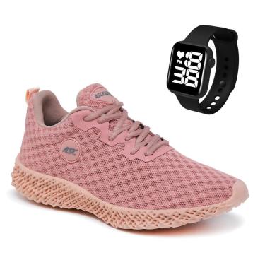 Imagem de Combo Tênis Feminino Esportivo Com Relógio Quadrado – Conforto e Estilo para Caminhada e Dia a Dia-Feminino