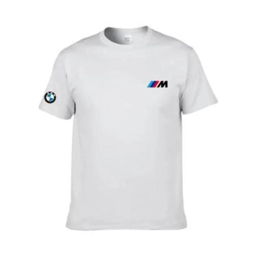 Imagem de Camiseta Unissex De Algodão BMW Verão Clássico Logotipo Estampado Moda