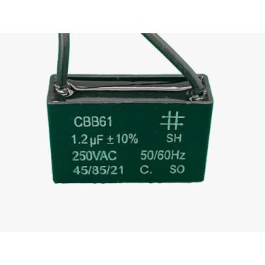Imagem de 1x Capacitor Partida 1,2uf/250v Fio 36x12x23mm Cbb61
