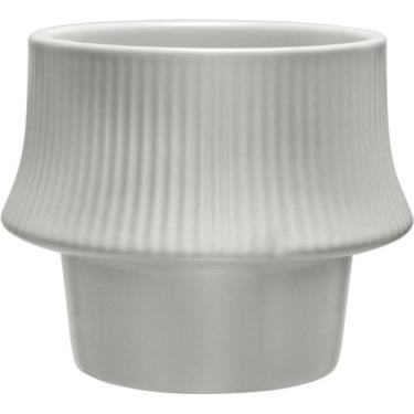 Imagem de CACHEPÔ VASO DECORATIVO PLANTA HOME&CO CERÂMICA 10x13x13cm CINZA