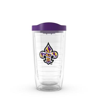 Imagem de Tervis LSU Tigers - Copo de viagem com isolamento térmico de parede dupla feito nos EUA, com logotipo primário, mantém as bebidas frias e quentes, 473 ml, clássico