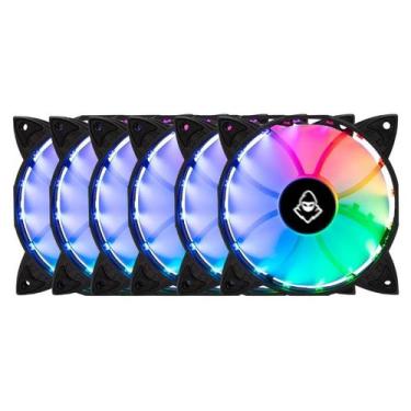 Imagem de Kit 6 Fans Mancer Z100 RGB Com Controladora 120mm - MCR-Z10RGB-01