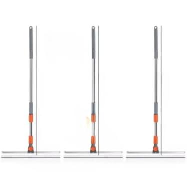 Imagem de GUIANA Rodo Vassoura Mágica de Silicone Multiuso com Cabo Extensor Raspador para Limpeza de Vidros(3 PCS)