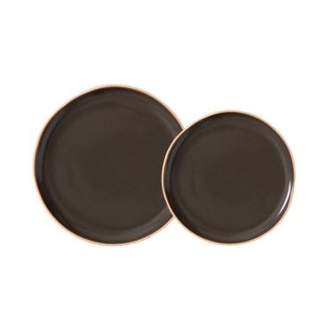 Imagem de Jogo Copa E Cia 8 Peças Vivant Em Cerâmica Mocca