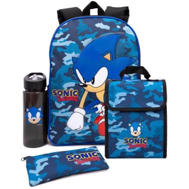 Imagem de Mochila Sonic The Hedgehog Boys Navy Camo com estojo de lápis