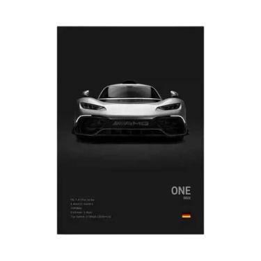 Imagem de Pôster De Carro Esportivo Luxuoso Preto E Branco, Arte Em Tela Para De