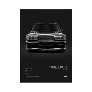 Imagem de Pôster De Carro Esportivo Luxuoso Preto E Branco, Arte Em Tela Para De