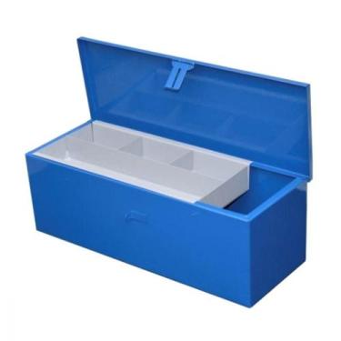 Imagem de Caixa Ferramenta Baú Com Alça E Suporte Pra Parafusos 35Cm - OURO MINA