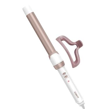 Imagem de Conair Varinha de ondulação de cerâmica dupla de 2,5 cm com clipe de garra bônus, varinha reta produz ondas impecáveis