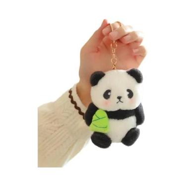Imagem de Chaveiro De Pelúcia De Panda Fofo, Pingente De Bolsa De Desenho Animad