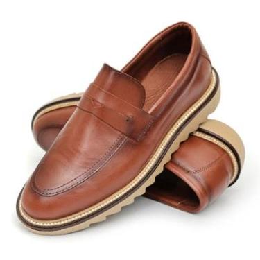 Imagem de Sapato Loafer Masculino Tratorado Couro Nobre Mr Light Premium-Masculino