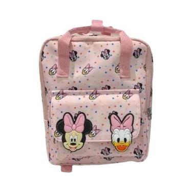 Imagem de Mochila De Lona Mickey Minnie Disney, Bolsa Escolar De Grande Capacida