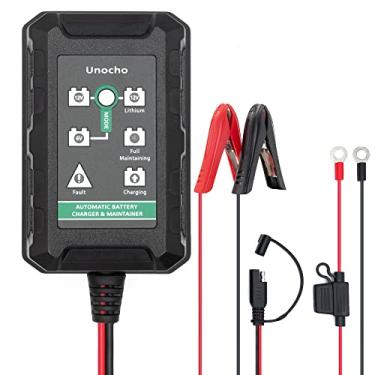 Imagem de LiFePO4 Lithium Battery Charger 14.4V 1.5A for Lithium Iron Phosphate Batteries, Automatic Smart Charger for 6V 12V Lead-Acid Batteries for car Motorcycle Lawn Mower Marine Boat