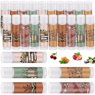 Imagem de Bálsamo labial Leelosp Book Club Lovers Gifts, pacote com 25 unidades