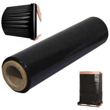 Imagem de bobina filme stretch preto Plástico Para Embalagens Rolo - Taefe