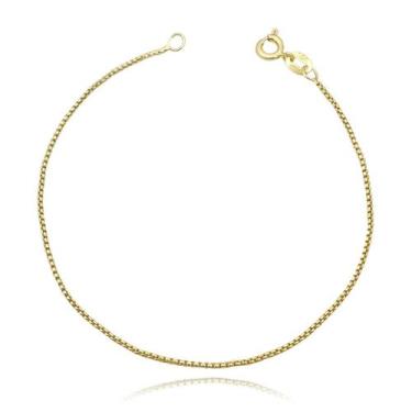 Imagem de Pulseira Masculina de Ouro 18k 1,1mm Veneziana Delicada Fecho em Ouro 
