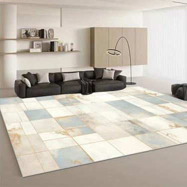 Imagem de Tapetes decorativos geométricos luxuosos para sala de estar, estilo carpete, para sofás e pisos laterais, macios para quarto (180 x 200 cm (70 x 78 pol.)/hxx-250730000554)