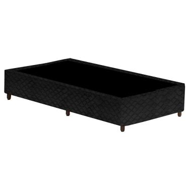 Imagem de Base Para Cama Box Solteiro 88cm Poliéster Bordado Perola Negra Preto - Gazin