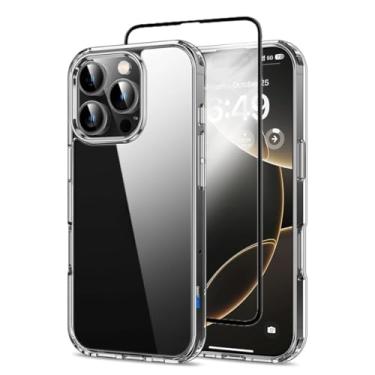 Imagem de Capa Capinha Clear Case Transparente Resistente a Risco e Anti Impacto [Anti-amarelamento] + Película De Vidro 3D Tela Toda Para iPhone (iPhone 16 Pro)
