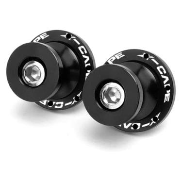 Imagem de BYYINGSUS M10 1 par de carretéis de braço oscilante parafusos de suporte CNC acessórios de motocicleta compatíveis com Moto Morini XCape X Capa X-Cape 650 (preto)