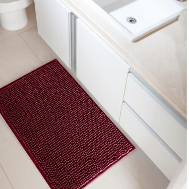 Imagem de Tapete Banheiro 40x60 Antiderrapante Bolinha Microfibra Macarrão