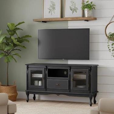 Imagem de Rack de Madeira para TV até 55 Polegadas 2 Portas 1 Gaveta e Nicho com