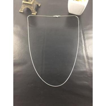 Imagem de Corrente Prata Maciça 925 Rabo Rato 60cm 1mm - Lojas La&Ny, 60, Prata